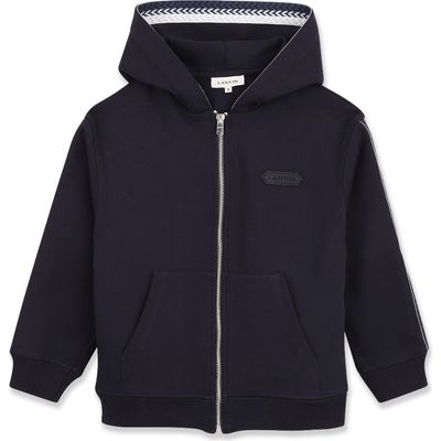 Lanvin Lanvin Kids Embroidered Zip-Up Hoodie