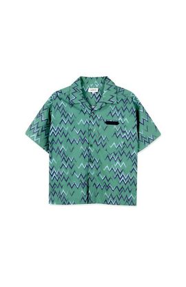 Lanvin Lanvin Kids Oversized Printed Cotton Shirt