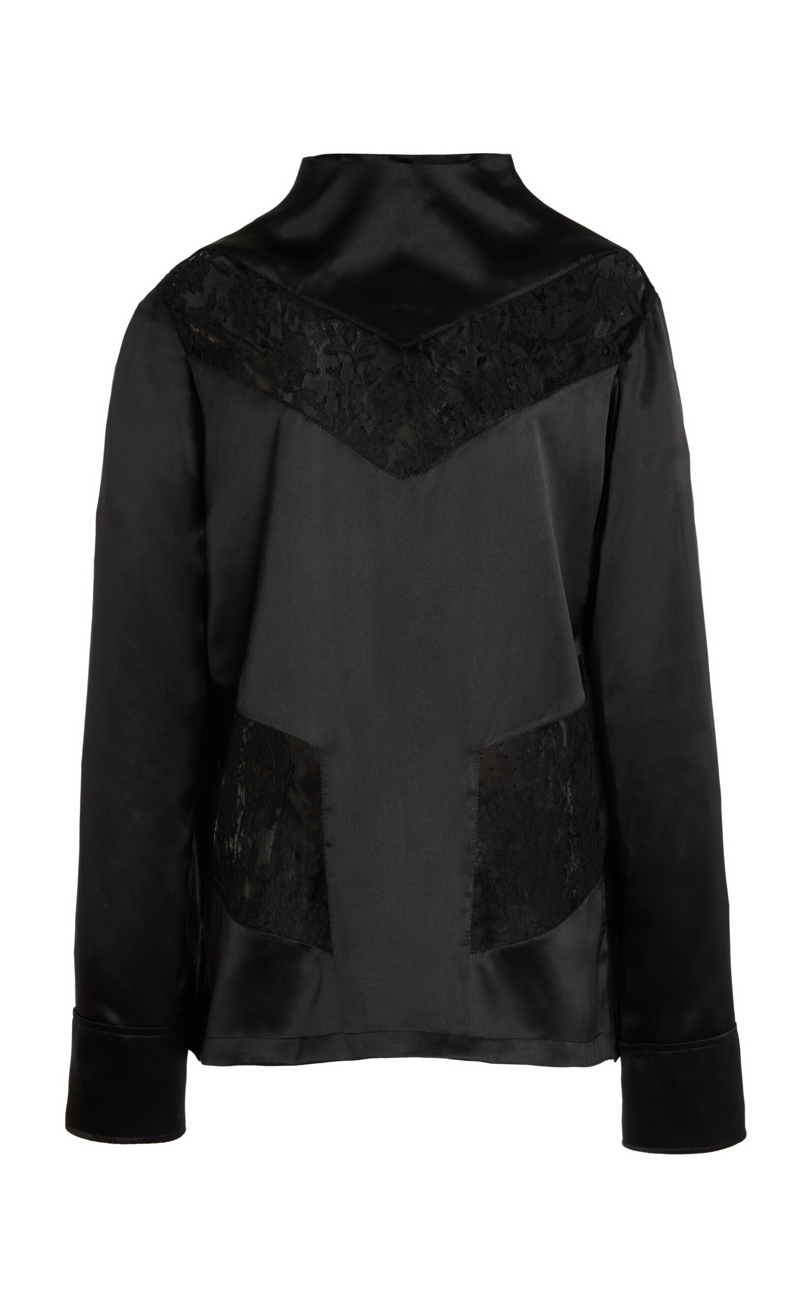 Lanvin Lanvin LaceDetail Panel SilkBlend Top