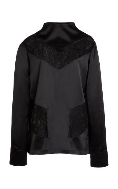Lanvin Lanvin LaceDetail Panel SilkBlend Top