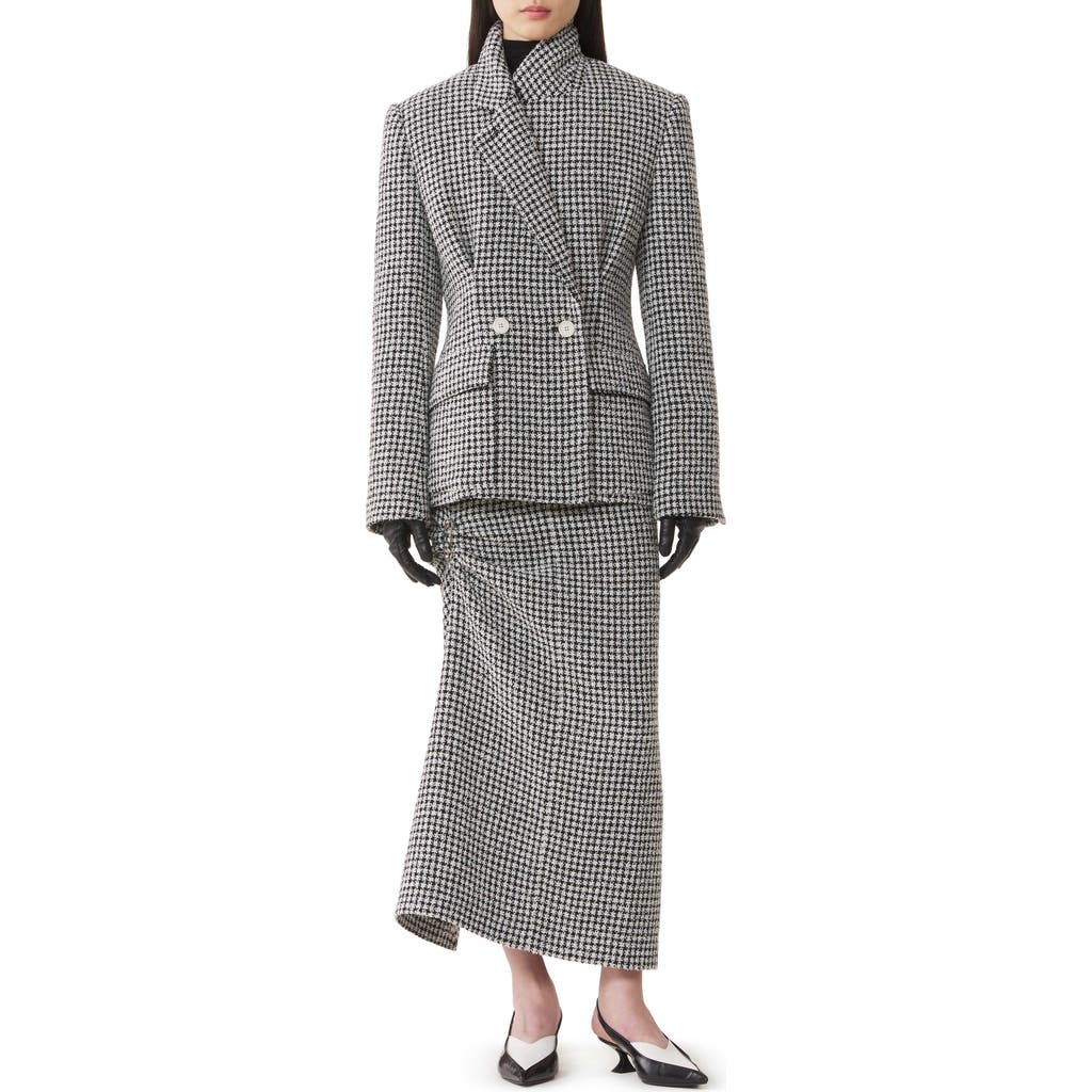 Lanvin Lanvin Long Draped Tweed Skirt