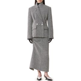 Lanvin Lanvin Long Draped Tweed Skirt