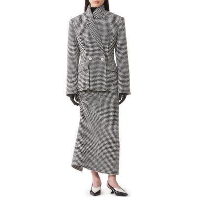 Lanvin Lanvin Long Draped Tweed Skirt