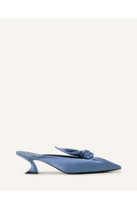 Lanvin Lanvin Midnight Step Heeled Mules With A Satin Bow