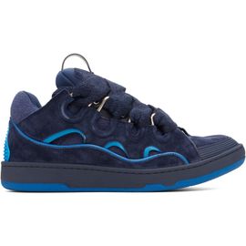 Lanvin Lanvin Navy Curb Felt Sneakers