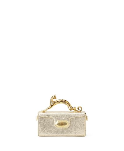 Lanvin Lanvin Pencil Cat Nano Bag In Crackled Metallic Leather