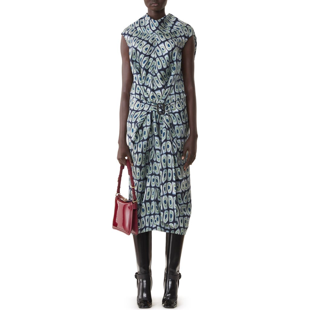 Lanvin Lanvin Printed Cape Dress