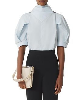 Lanvin Lanvin Scarf Top In Cotton Poplin