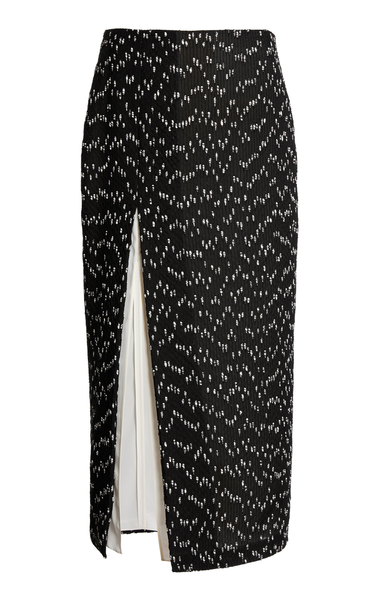 Lanvin Lanvin SideSplit SilkBlend Midi Skirt