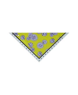 Lanvin Lanvin Silk Triangle Scarf with Marguerite Motifs