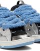 Lanvin Lanvin Silver & Blue Curb Metallic Leather With Mesh Laces Sneakers - 4