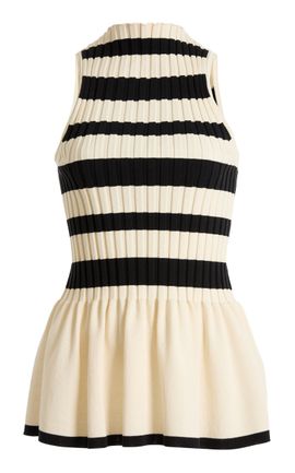 Lanvin Lanvin Sleeveless CottonBlend Peplum Top