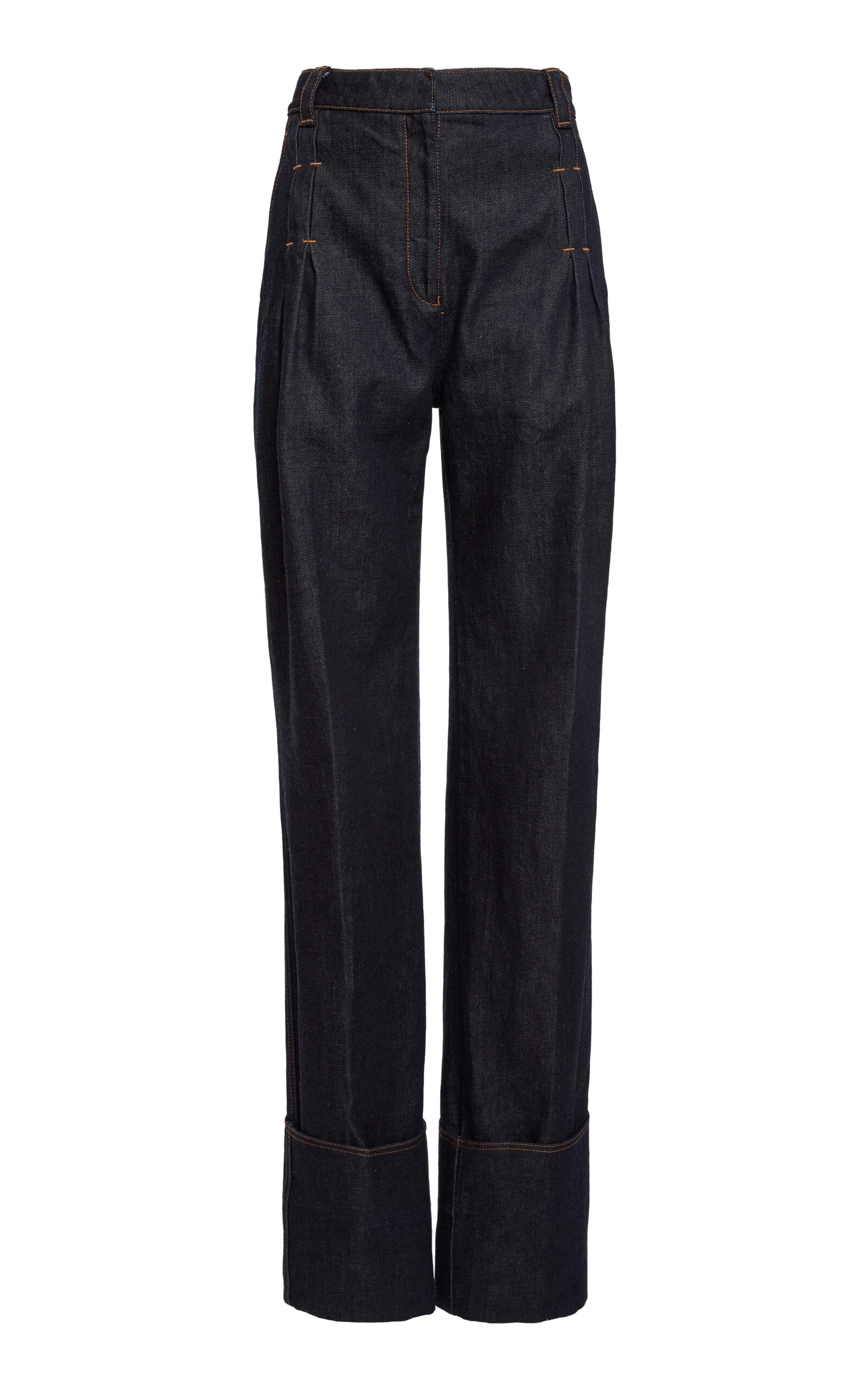 Lanvin Lanvin StraightLeg Cuffed Cotton Trousers