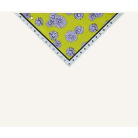 Lanvin Lanvin Triangle Silk Scarf With Marguerite Motifs