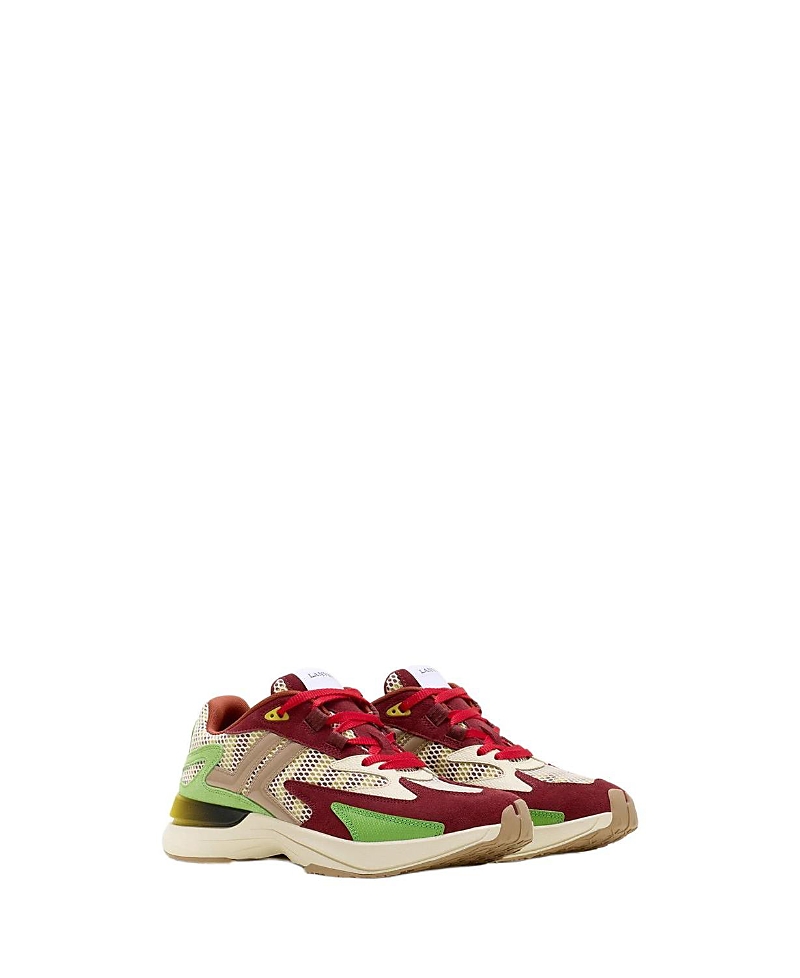 Lanvin - Unisex Jla Sneakers in Mesh and Metallic Leather