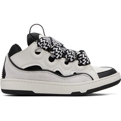 Lanvin Lanvin White & Black Bicolor Curb Sneakers