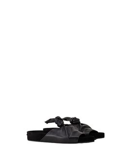 Lanvin Lanvin Women's Flat Leather Mules with a Bow