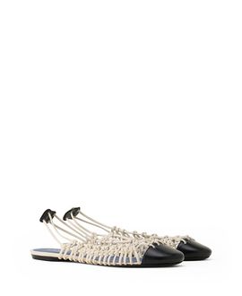 Lanvin Lanvin Women's Knitline Slingback Ballerina in Leather
