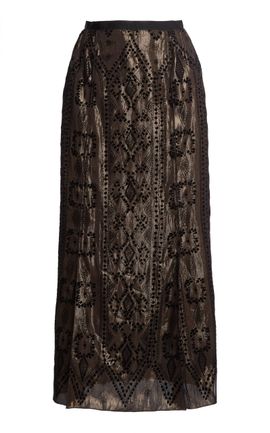 Lanvin Lanvin Woven Maxi Skirt Black FR 42
