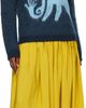 Lanvin Lanvin Yellow Basque Charmeuse Midi Skirt - 4