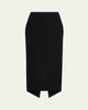 Lanvin Silk-Blend Asymmetric Slit Midi Skirt - 1