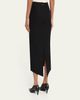 Lanvin Silk-Blend Asymmetric Slit Midi Skirt - 3