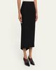 Lanvin Silk-Blend Asymmetric Slit Midi Skirt - 4
