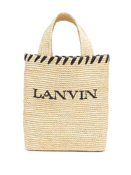 Lanvin Women's Logo Raffia Tote