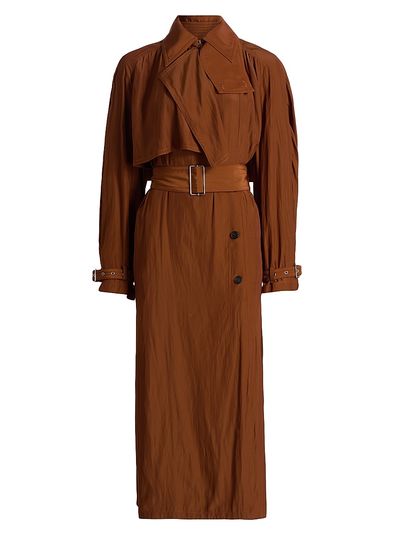 Lanvin Women's Satin Belted Trench Coat