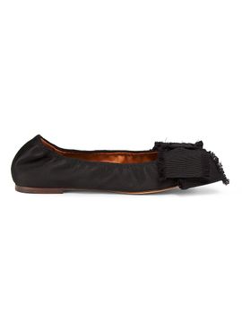 Lanvin Women's Satin Bow Ballerina Flats