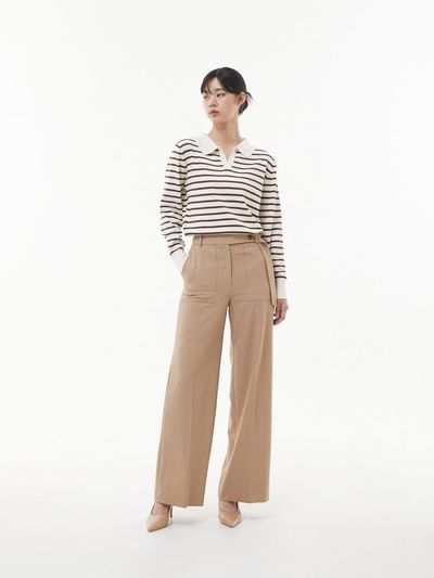 LAP Attached Belt Point Single Pleat Slacks (AP3WP867)