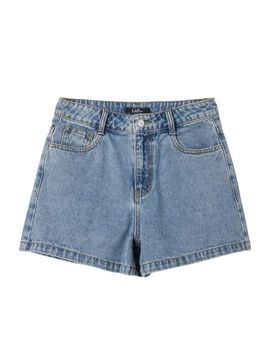 LAP Basic Washed 3/4 Length Denim Shorts (AR2DP560)