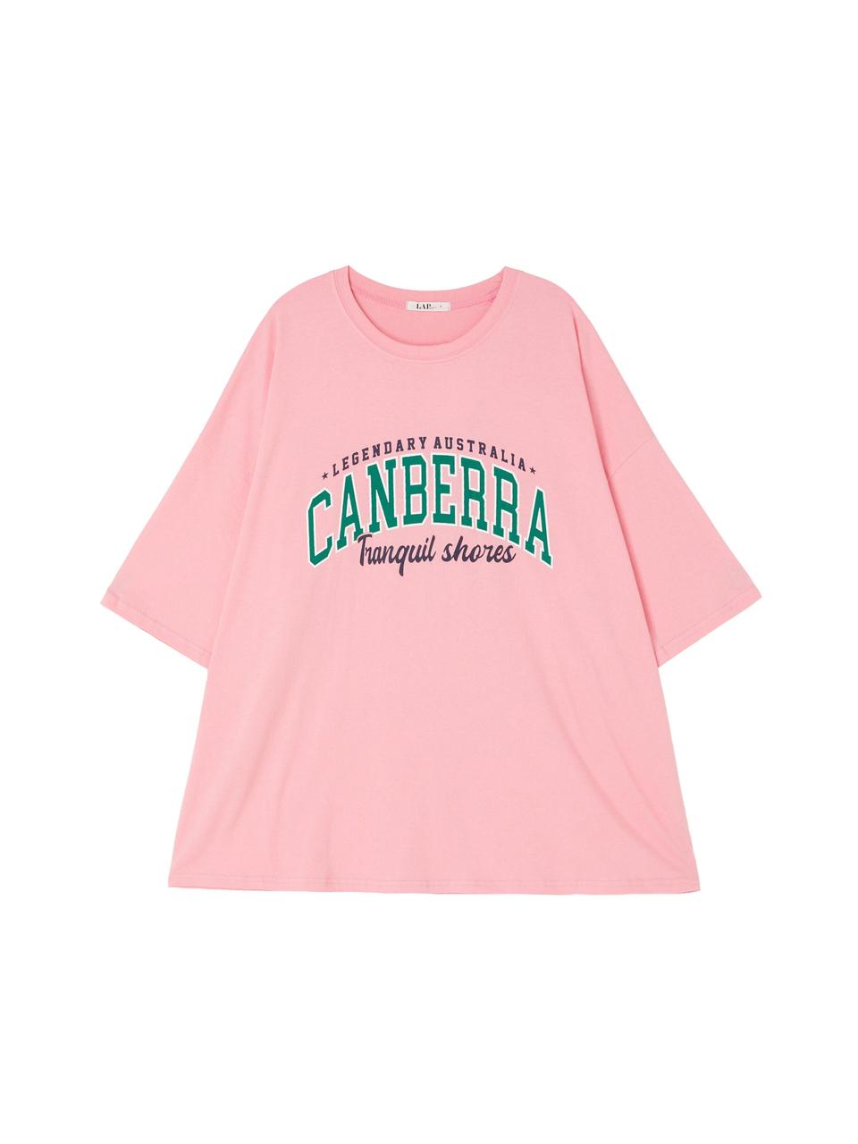 LAP Canberra Lettering Overfit Short-Sleeve T-shirt (AR2CTS41)