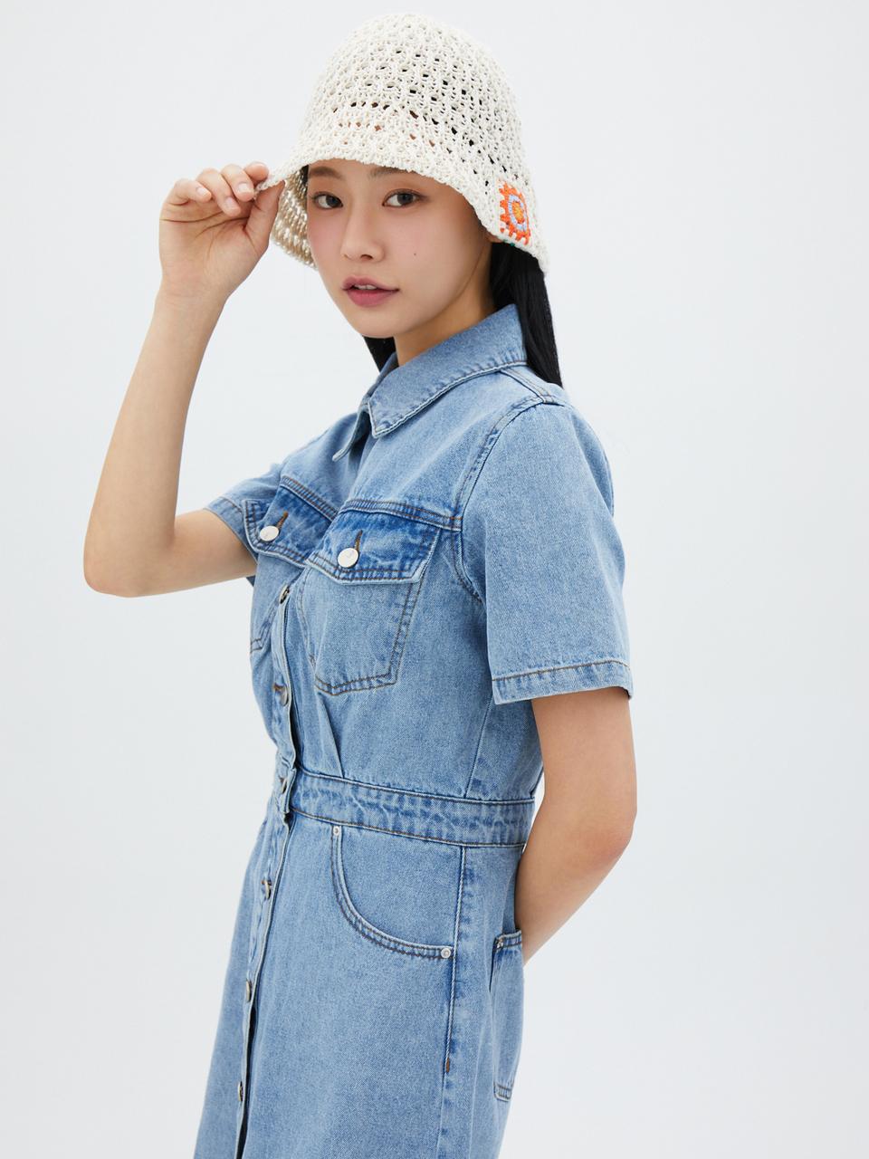 LAP Crochet Knit Bucket Hat (AR7AH443)