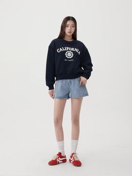 LAP Heart Pocket Polka Dot Denim Shorts (AR2DP420)