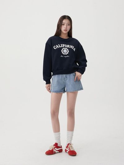 LAP Heart Pocket Polka Dot Denim Shorts (AR2DP420)