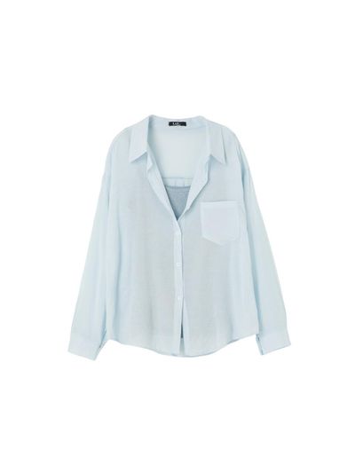 LAP Layered Sleeveless Shirt Set Blouse (AR2EX541)