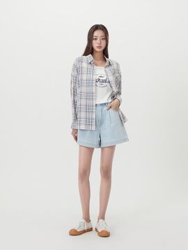 LAP One-pleat A-line Mid-thigh Denim (AR2DP581)