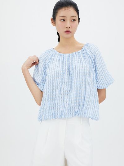 LAP Puff Short Sleeve Volume Blouse (AR2WB461)