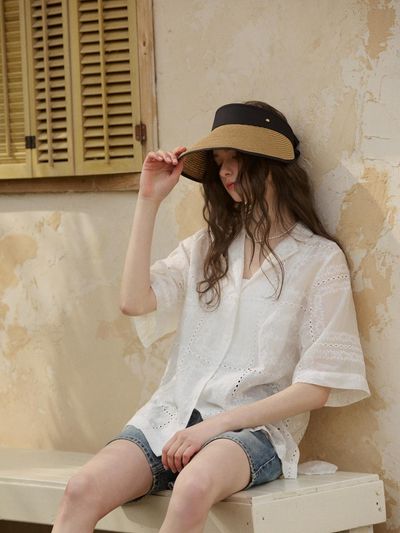 LAP Rattan Ribbon Sun Cap (AR7AH444)