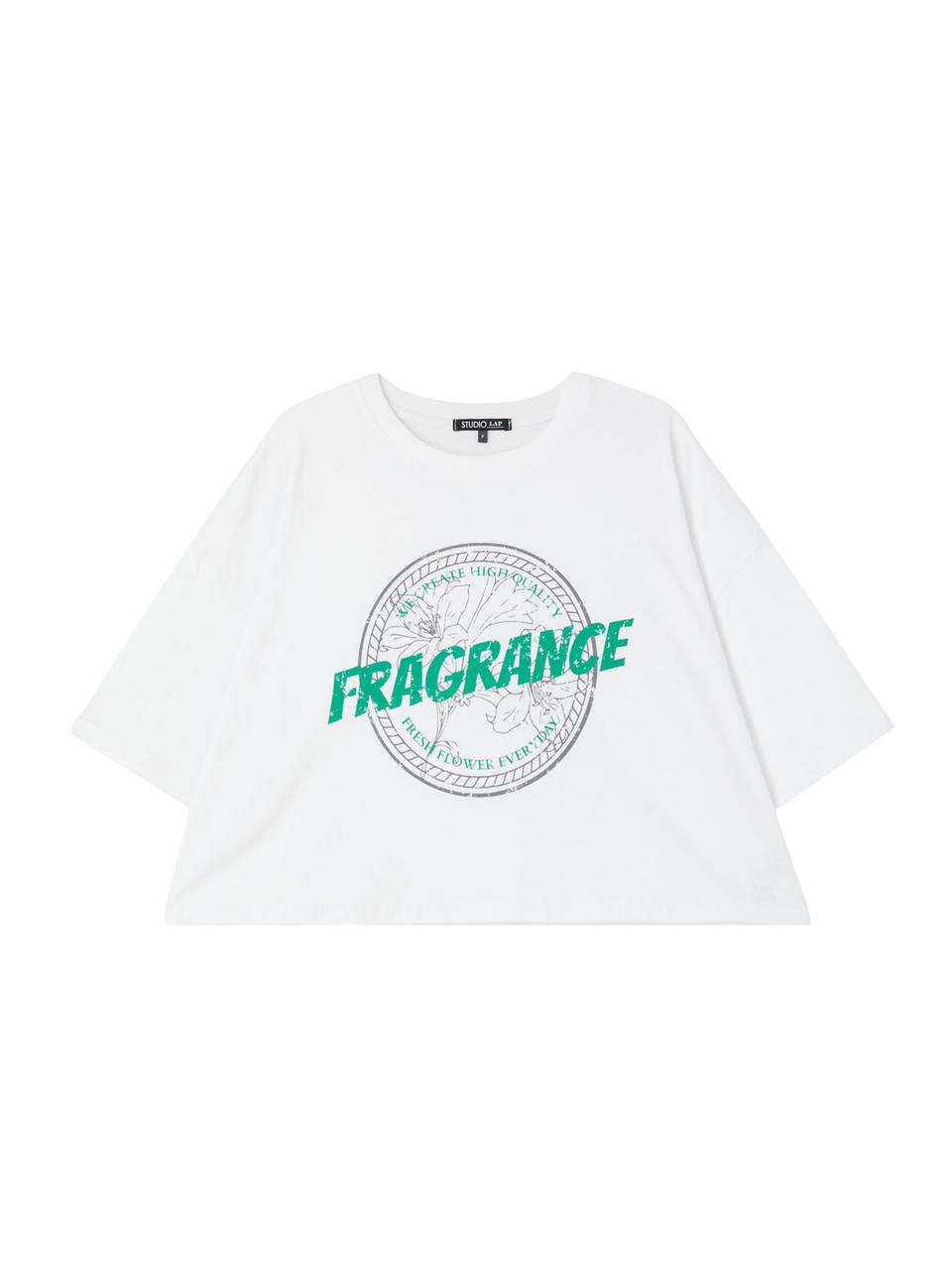 LAP Round Lettering Cropped Boxy T-shirt (AR2CT561)