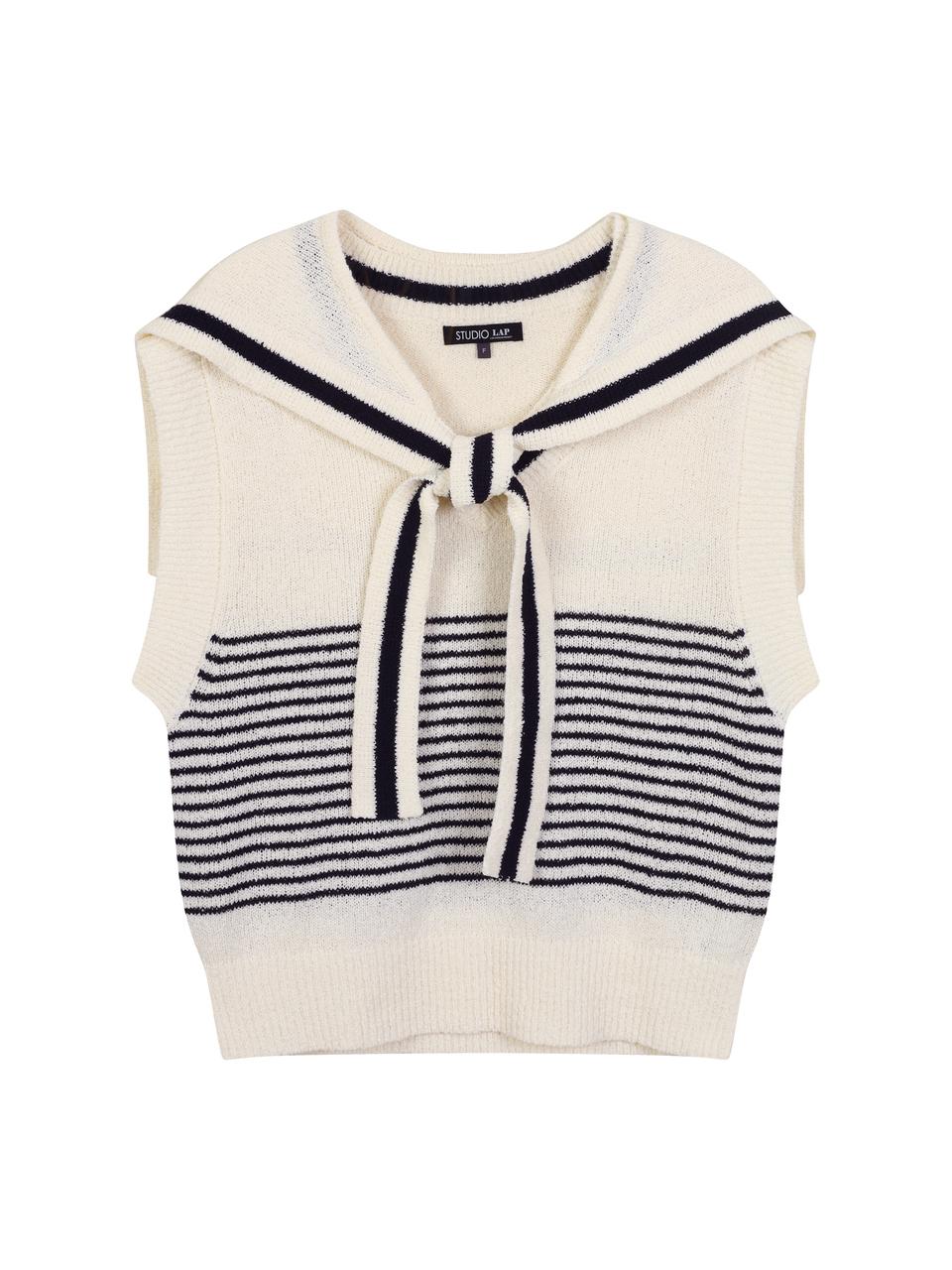 LAP Shawl Set Thin Stripe V-neck Vest (AR2KV460)