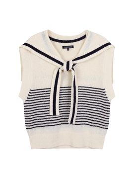 LAP Shawl Set Thin Stripe V-neck Vest (AR2KV460)