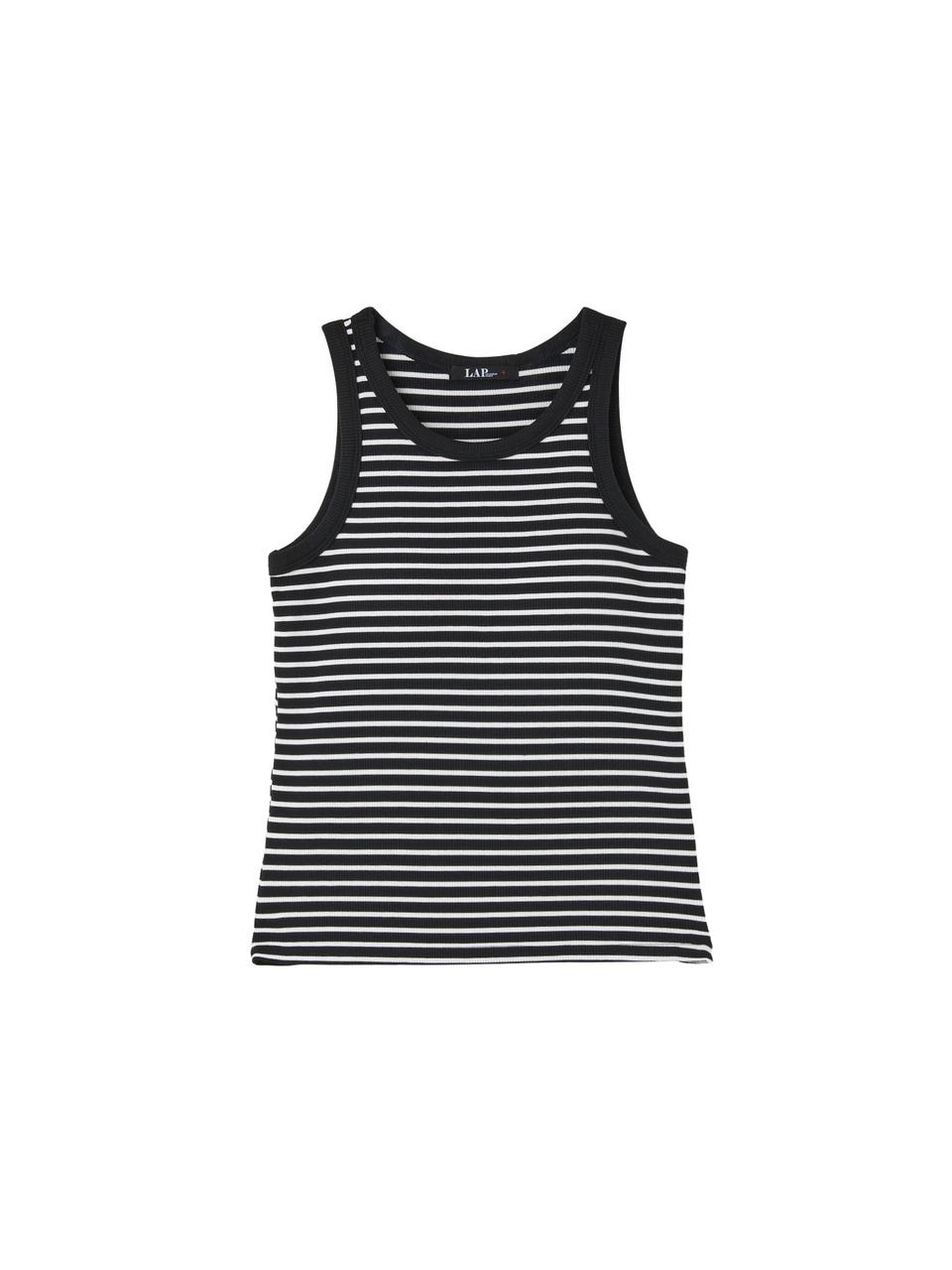 LAP Striped Round Cap Sleeveless Top (AR2CT541)