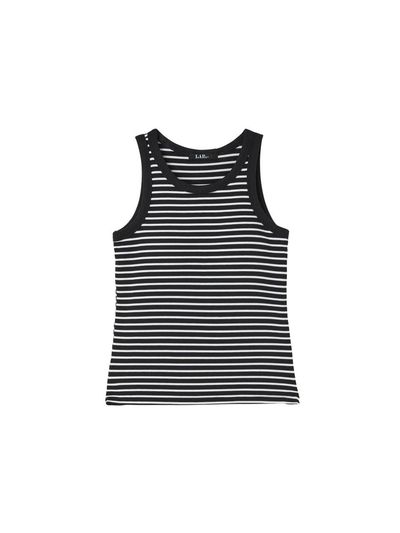 LAP Striped Round Cap Sleeveless Top (AR2CT541)