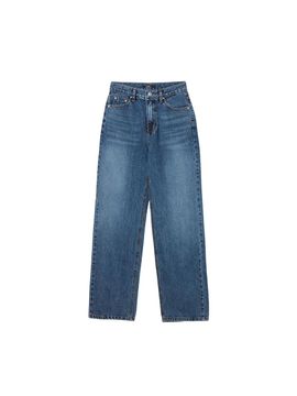 LAP Washed Straight-Fit Denim Pants (AR2DP441) [Blue]