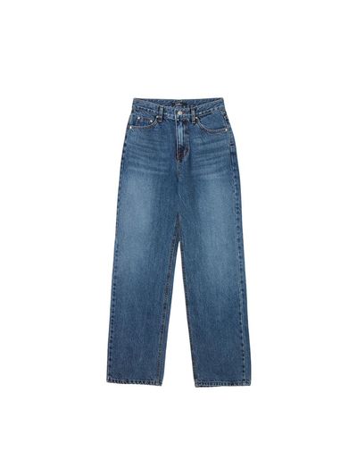 LAP Washed Straight-Fit Denim Pants (AR2DP441) [Blue]