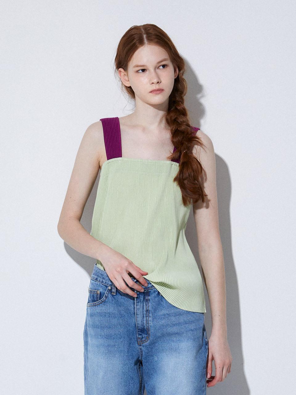 Lapli Color Coloring Sleeveless Strap T-shirt_LPTSM02400