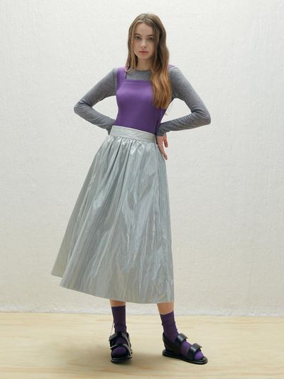 Lapli Square Neckline Cropped T-shirt_LPTSF123010