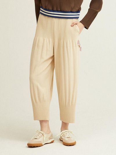 Lapli Two-Tone Tape Baggy Pants_LPPTS124003